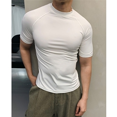 图230克紧身高弹插肩袖夏季男士健身短袖运动跑步T恤特P19，男装T恤，电商C306-1