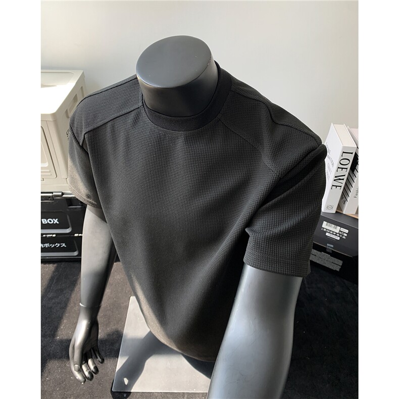 主推夏季新品2025玉米格半袖打底衫男士夏装短袖T恤上衣S408-特19图片