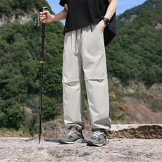 休闲裤男夏季新款港风宽松山系工装裤K718-P46，男装休闲裤，星座214-3