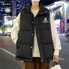 港风冬季新款立领马甲白鸭绒羽绒服男潮宽松男MJ611P115控158，男装羽绒服，电商A268A