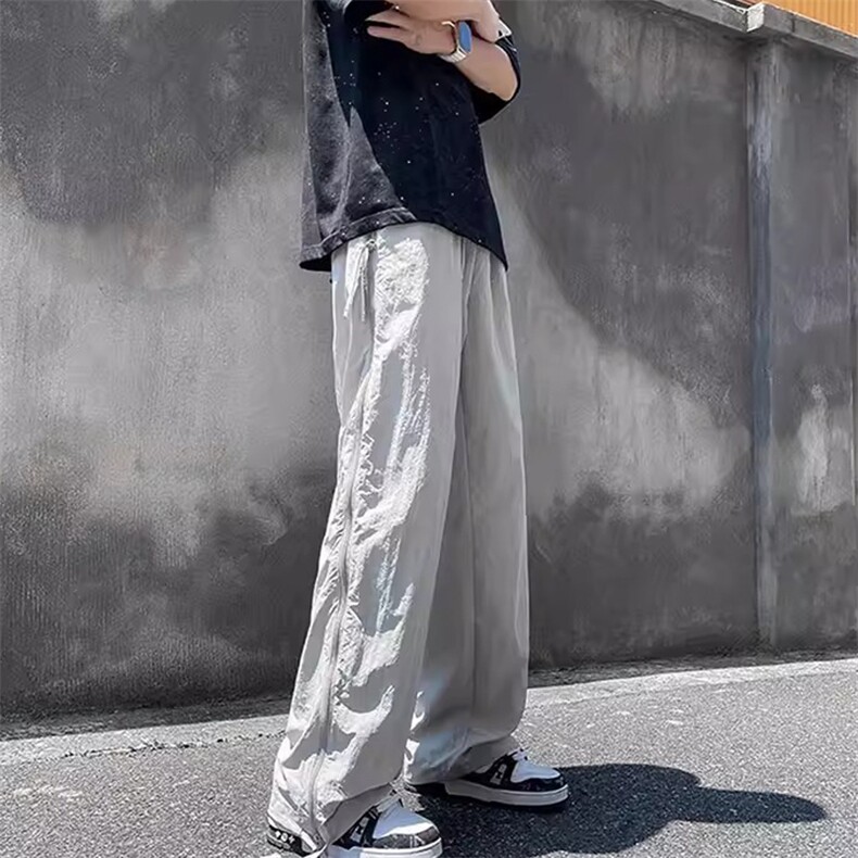 26春夏新款宽松休闲裤男速干网眼伞兵裤长裤可抽绳716A-K157-P55,男装休闲裤,星座716A（原星座815-4）