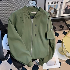 秋男机车立领夹克衫工装拉链口袋休闲外套JK207P55，男装夹克，星座1013-1