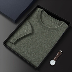 秋冬新款男士毛衣圆领长袖针织衫山内搭男装，男装羊绒套衫，五色羊羊绒