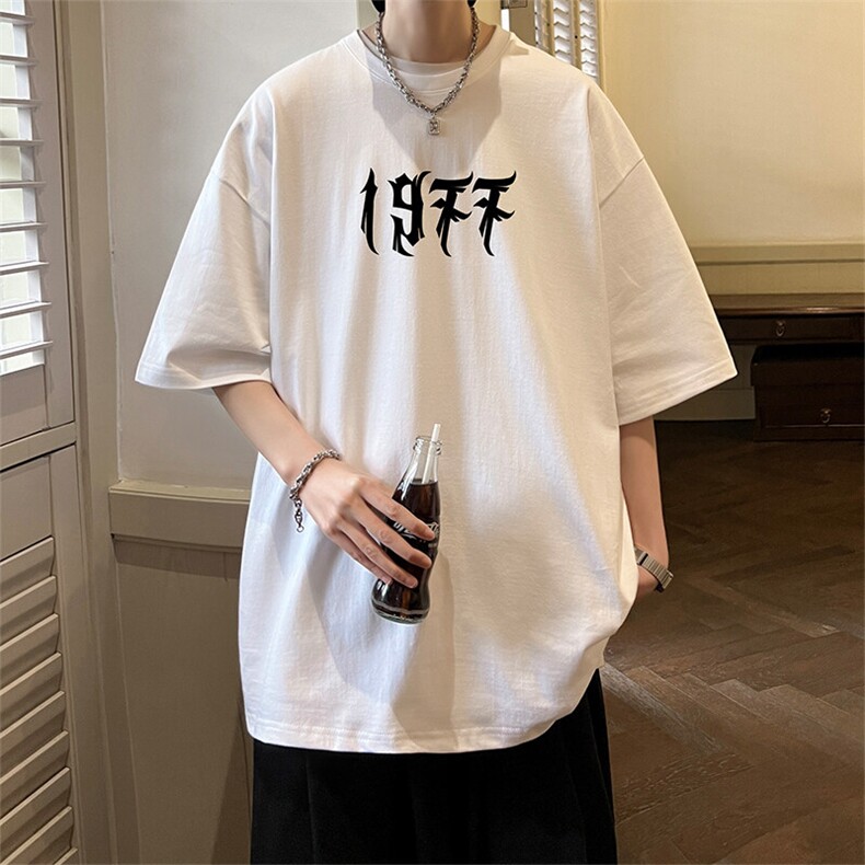 抖音得物二开现货 220克夏装重磅美式高街宽松短袖t恤 MT101图片