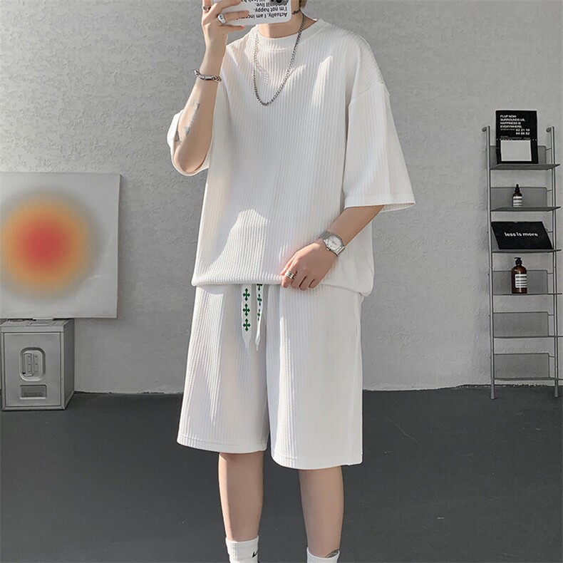 男士夏季短裤套装宽松潮流休闲运动服9056-P58,男装牛仔裤,电商B380（原B361）
