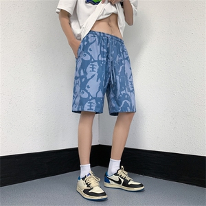 高转化！夏季冰丝宽松短裤男港风五分裤休闲裤DK2002-特P19控38图片