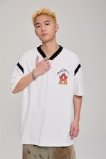 （原创设计）重磅270克双纱重工字母刺绣短袖T恤1015-T505-P68，男装T恤，四季星座1015