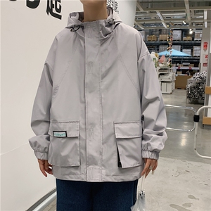 港风冲锋衣男潮牌防风户外旅游服工装大码M-5XL夹克7210P75控108图片