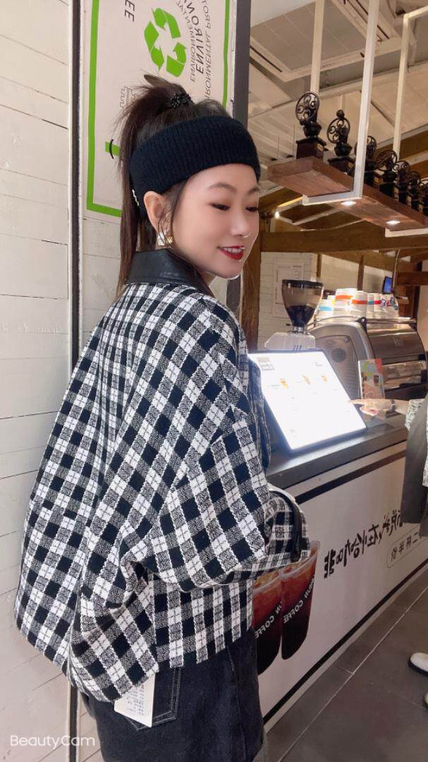 格子外套，其它，锦华秀逸