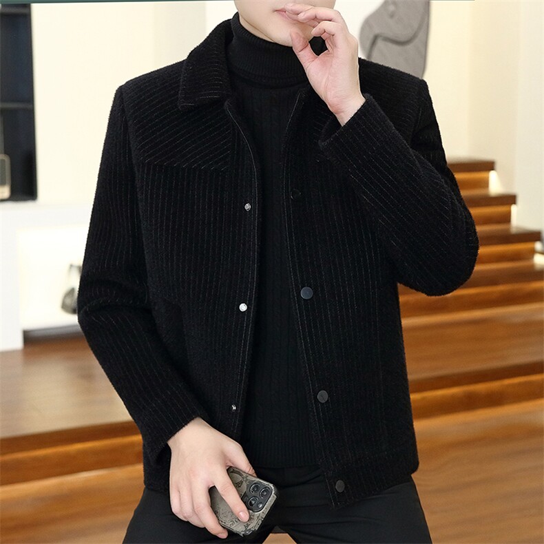 抖音新款男士商务休闲毛呢大衣短款潮流夹克外套上衣D21P145控238图片