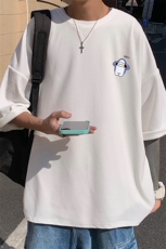 Q11167-P30春夏季七分袖t恤男大码五分袖男短袖中袖，男装T恤，电商A040