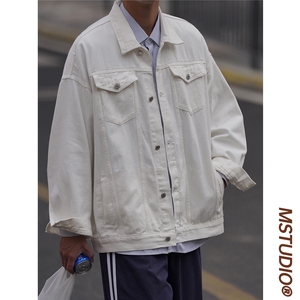 25秋季休闲纯色工装情侣潮牌牛仔水洗夹克外套N961/P85图片