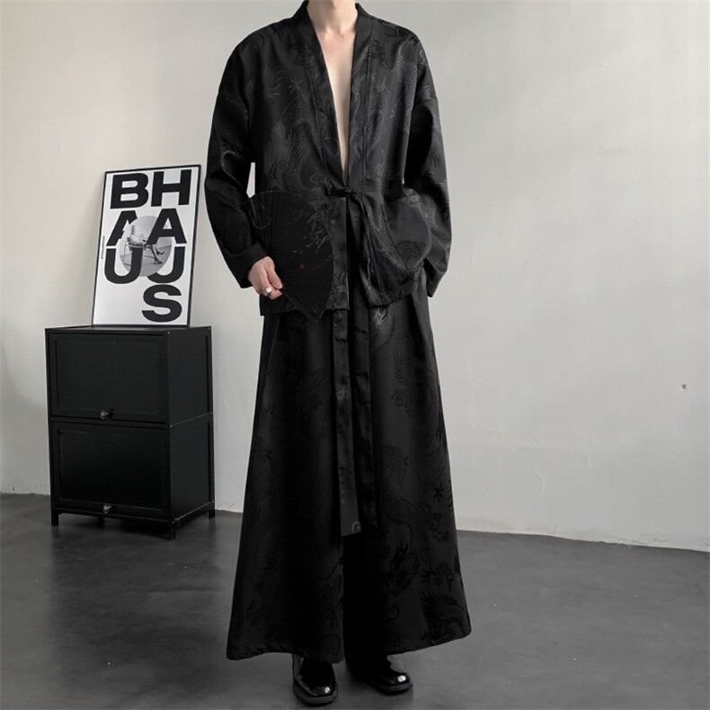 2026春装新款新中式龙纹夹克开衫外套上衣唐装汉服2512-P50,男装夹克,电商A057