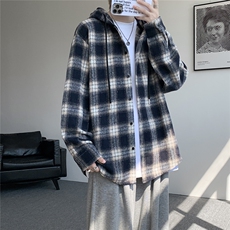 深度库存CS7139-P40特加绒P53特磨毛中性厚款连帽衬衫外套，男装衬衫，电商D232