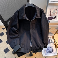 美式cleanfit复古底特律工装外套男款秋季翻领棒球服短款纯棉夹克，男装夹克，星座813-2