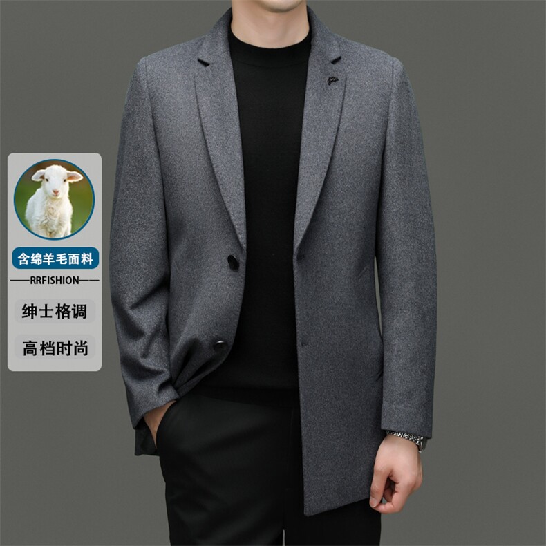 男装毛呢大衣RRMN2268跑量款商务中长羊毛大衣,男装毛呢大衣,钱塘207-1