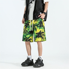 渐变抽绳短裤男夏季印花新款宽松休闲潮流百搭短裤DK005P-25，男装牛仔裤，电商A128
