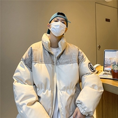 高品质！PU皮棉服冬季宽松港风棉衣立领冬装棉袄PM01-P115限158，男装棉衣，电商B370