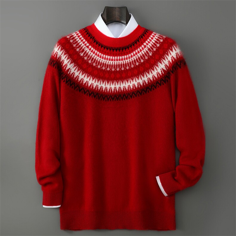 2025年秋季常规长袖男士羊毛衫套头，男装羊毛衫，千国羊绒