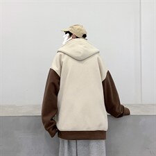 秋冬盐系外套百搭宽松连帽开衫卫衣男女情侣款W2002P70控88，男装卫衣，电商C323