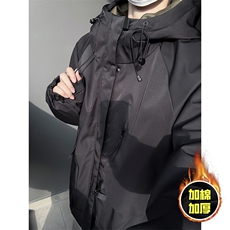现货5W件冬季三防美式boxy解构连帽雪山冲锋衣棉衣男女棉服厚外套，男装夹克，电商A486-1