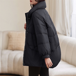 现货主推2023冬新款加厚中长款保暖休闲羽绒服90白鸭绒图片