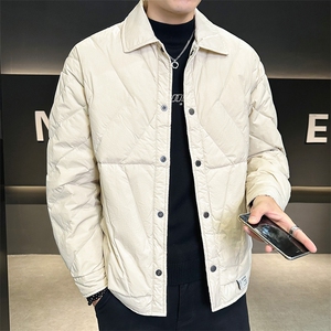 标90白鸭绒  店主风衬衫领时尚休闲轻薄羽绒服外套YR23801-P215图片