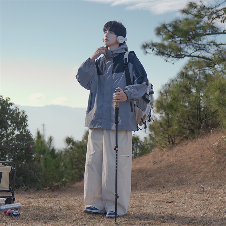 B225-W8553-P88-X108-聚酯纤维-冲锋衣拼色外套,男装夹克,电商B225
