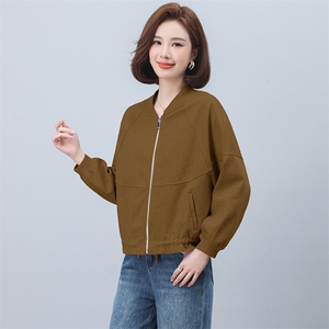 棒球服女薄款2025春秋款休闲宽松妈妈夹克上衣小个子休闲卫衣外套图片