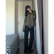春季户外设计感拉链飞行员外套男装宽松高级机车服工装夹克棒球服，男装夹克，星座506A
