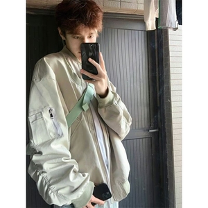 网图 棒球服飞行员夹克外套男款潮牌美式复古嘻哈外套男 wt23-p52图片