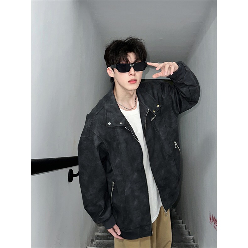 特P95无差价新款时尚百搭拉链春秋夹克外套-HJ5723楼梯风，男装夹克，电商A003