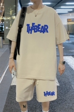 ！2023夏季男士华夫格短袖T恤套装学生一套衣服HTZ11P50，男装T恤，电商B220