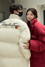 2024冬季新款港风情侣大码字母印花棉衣M-5XHM24753-6-特P55，男装棉衣，电商A022