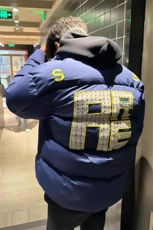 【有货】藏青色刺绣棉服加厚面包服外套MY0007P118，男装棉衣，星座908
