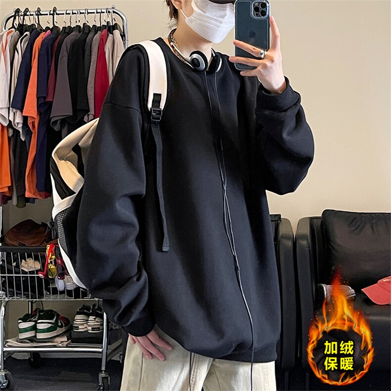重磅华棉复合圆领卫衣加绒加厚WJ4336-特P35/常规W4252-特P30,男装卫衣,电商A007