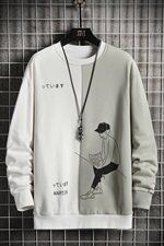 2021春装新款潮流宽松卫衣男装韩版帅气打底上衣服DS982T，男装卫衣，电商A102