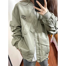 街头设计感飞行服外套女春秋季新款工装夹克棒球服JW28，男装夹克，星座1116A（原606A-3）