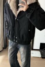 网图加绒加厚美式座山雕棉服男女秋冬宽松休闲棉衣-A2347P120，男装棉衣，电商B241