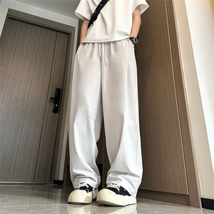 休闲裤男夏季新款冰丝凉感阔腿长裤K019-P28图片