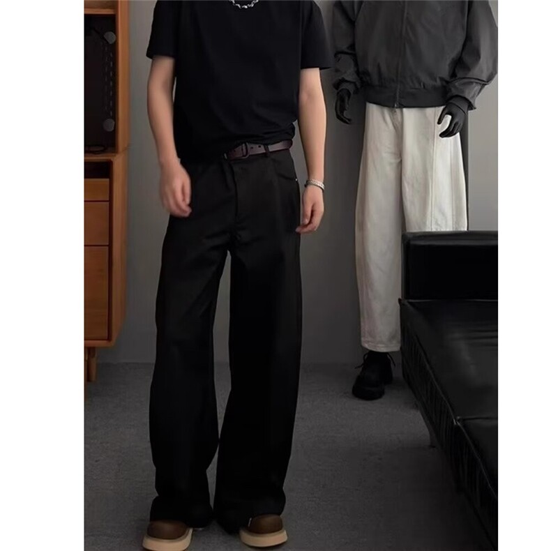 网图老钱风cleanfit净版休闲西裤弯刀裤CK800/特P45，男装西裤，电商B350