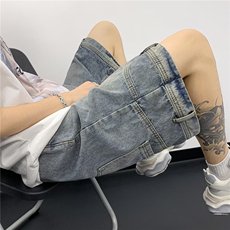 春夏新款男反穿牛仔短裤D6711P42，男装牛仔裤，星座1116-2
