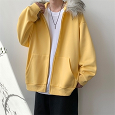 可拆卸毛领夹克外套加绒加厚保暖防风卫衣XZ302B-1-WT3456-P75，男装夹克，星座302B-1