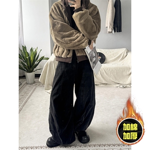 两面穿现货重磅短款座山雕棉衣男女双面穿毛毛绒棉服加厚外套图片