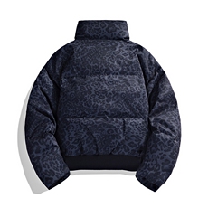 棉服立领面包服豹纹高街冬装复古男女棉衣外套做旧HZ8820-P88，男装棉衣，星座610B-1