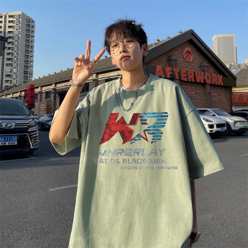 量大优供视频230g重磅纯棉短袖T恤男NT227-特P19控38,男装T恤,电商B367