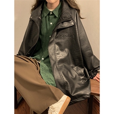 1美式鳄鱼纹钢印大码M-5XL面层：PU皮夹克女JK8749P90控128，男装夹克，星座226-2