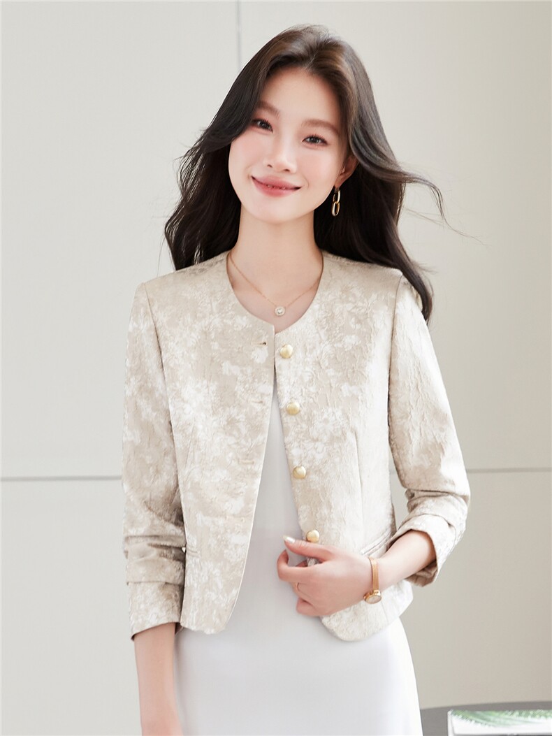 《档口现货》2026秋装新款气质提花高品质短外套女,女装短外套,时尚风爆