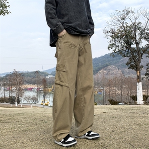 K7673-P58 2024春季新款美式复古直筒工装裤多口袋休闲裤男 现货图片