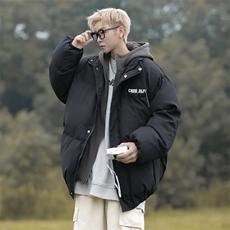 美式高街假两件加厚棉衣2024冬季新款潮牌棉服外套男W7977-P85，男装棉衣，星座512-4